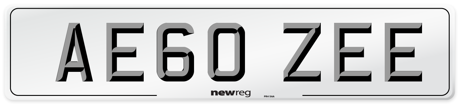 AE60 ZEE Number Plate from New Reg